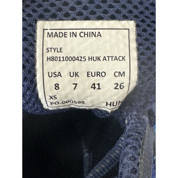 Huk Attack - Men's Size 8 Performance Lace Up Athletic Fishing Shoes - Blue - Picture 8 of 8